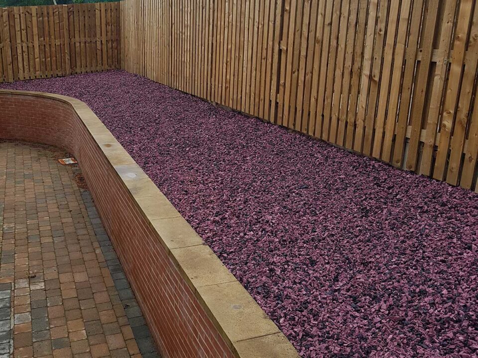 Hard landscaping with Eco Chip rubber chippings