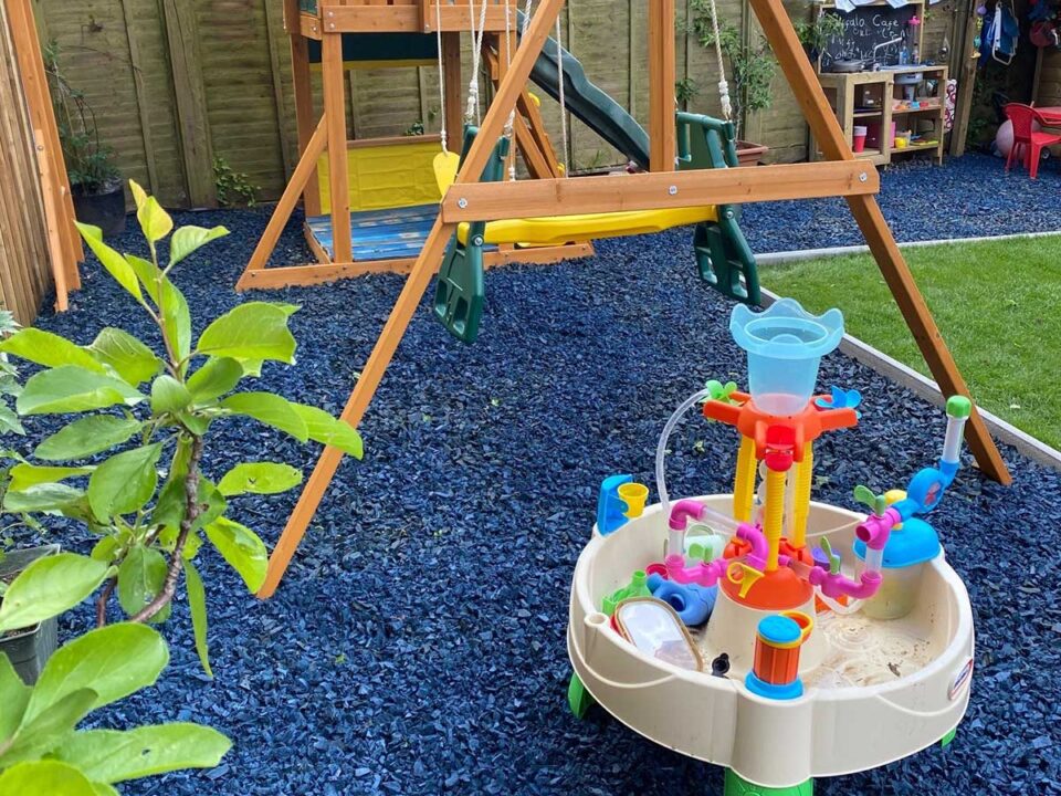 Play garden with Eco Play rubber chippings