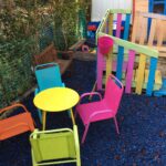 colourful playhouse with eco play rubber chippings