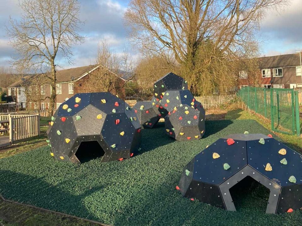 Playground with Eco Play rubber chippings