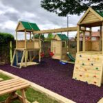 Playground with eco rubber chippings